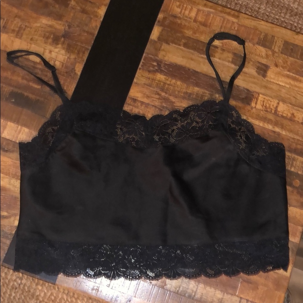 Brandy Melville black lace top